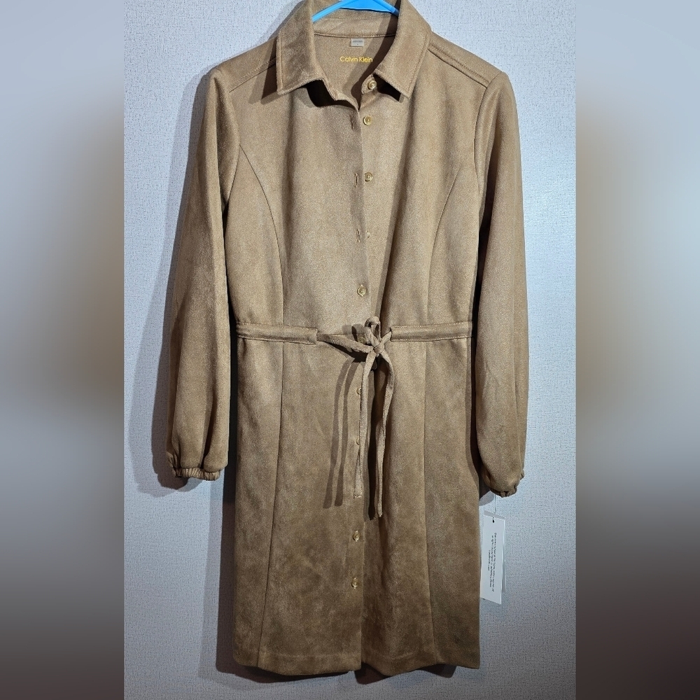 Calvin Klein Beige Textured Fabric